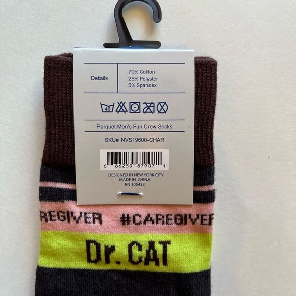 Men's Crew Socks -Health Worker Series- Dr. Cat- NWT - Picture 4 of 5
